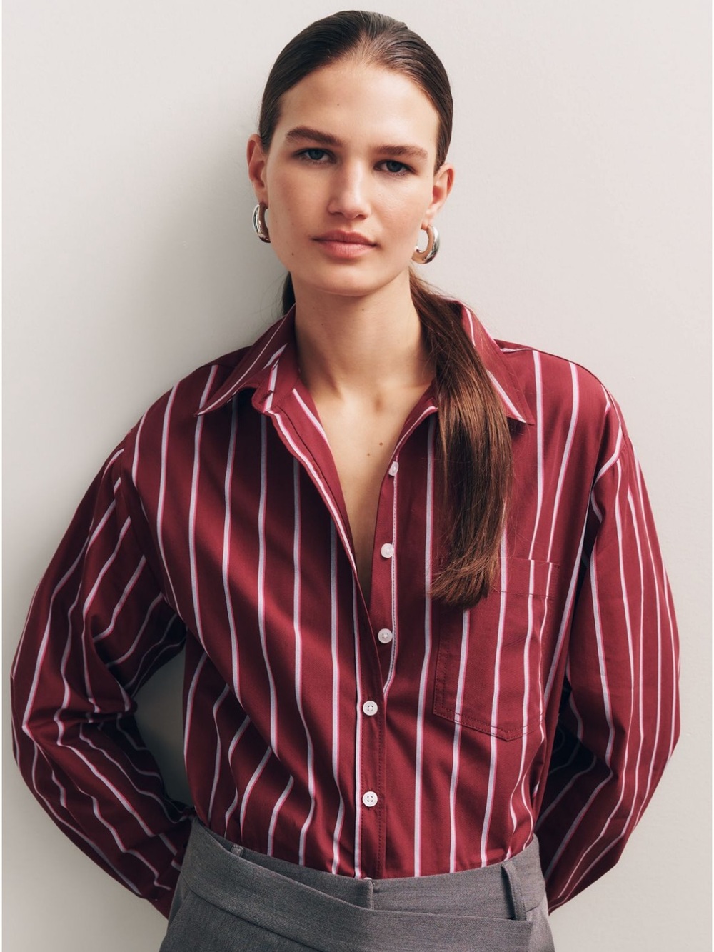Anthropologie Maeve Shrunken Bennet Shirt NWT